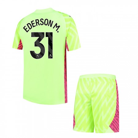 Manchester City Ederson Brankářské Alternativní 2023-24 - Dětské Fotbalové Dresy (S/S)